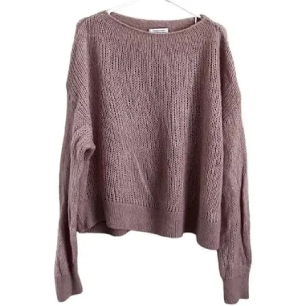& Other Stories Crewneck Open Knit Oversized Alpaca Sweater Small